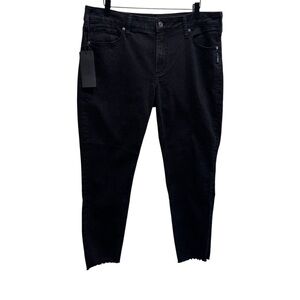 Silver Jeans Black Avery Skinny Jeans Raw Hem Size 34 = Size 14 NWT Brand New